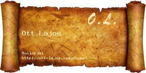Ott Lajos névjegykártya