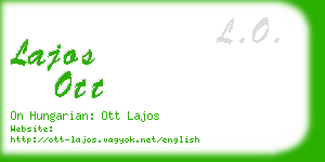 lajos ott business card